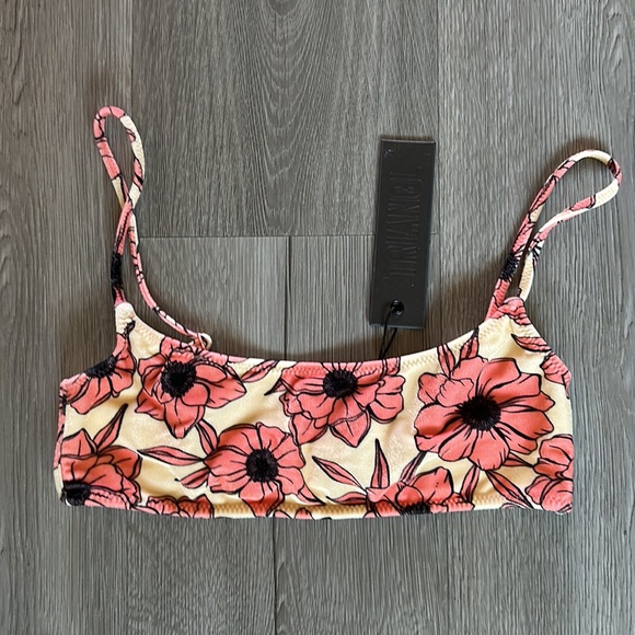 Floral velvet with normal bottom swimsuit set. - Picture 11 of 14